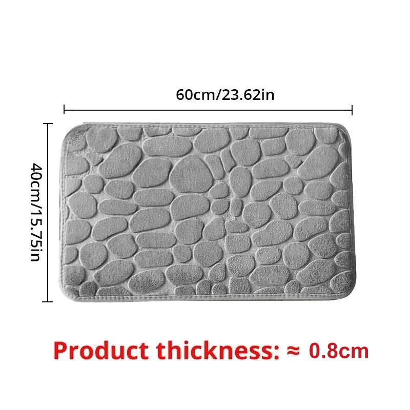 1pc embossed fiber carpet, bathroom living