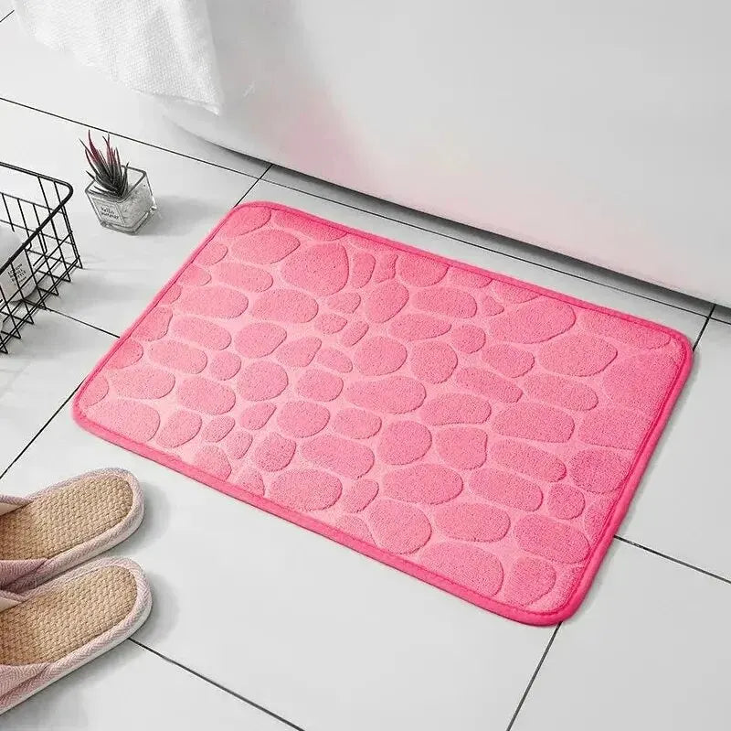 1pc embossed fiber carpet, bathroom living