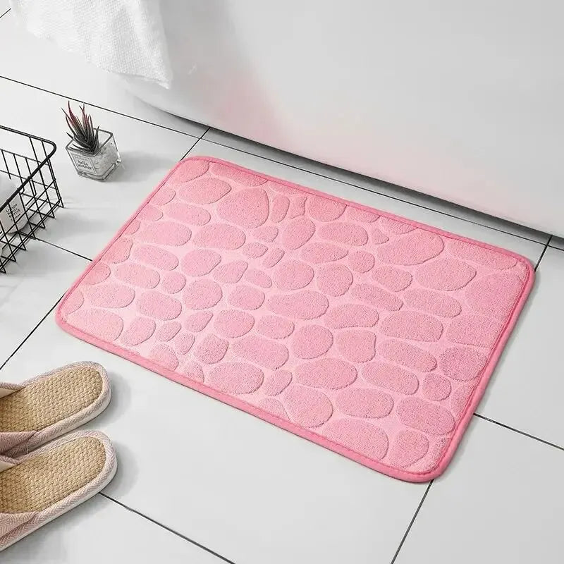 1pc embossed fiber carpet, bathroom living