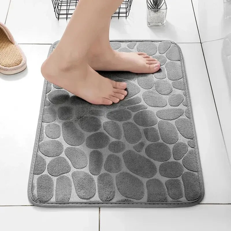 1pc embossed fiber carpet, bathroom living