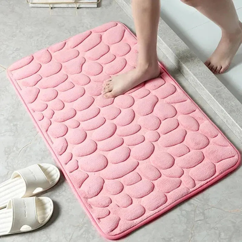 1pc embossed fiber carpet, bathroom living
