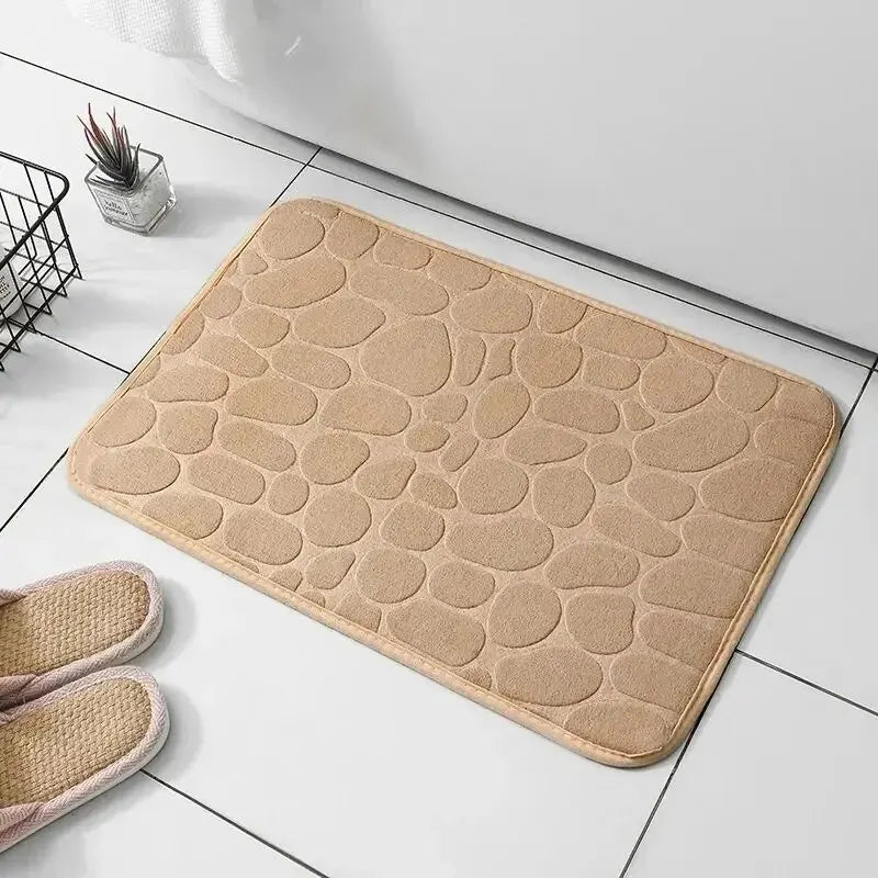 1pc embossed fiber carpet, bathroom living