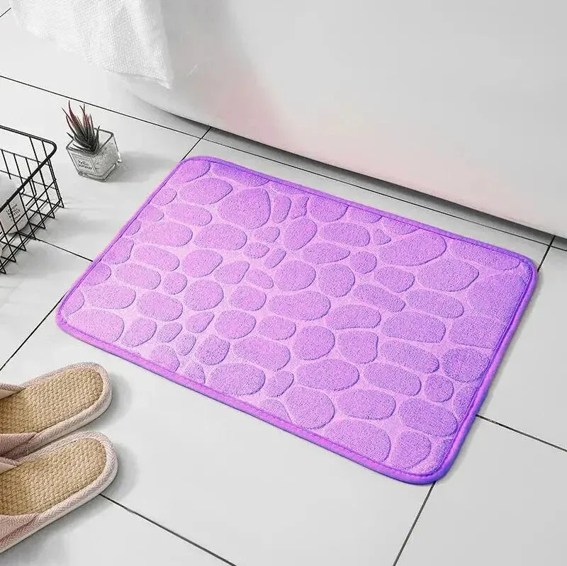 1pc embossed fiber carpet, bathroom living