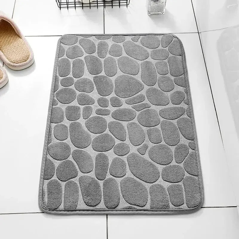 1pc embossed fiber carpet, bathroom living